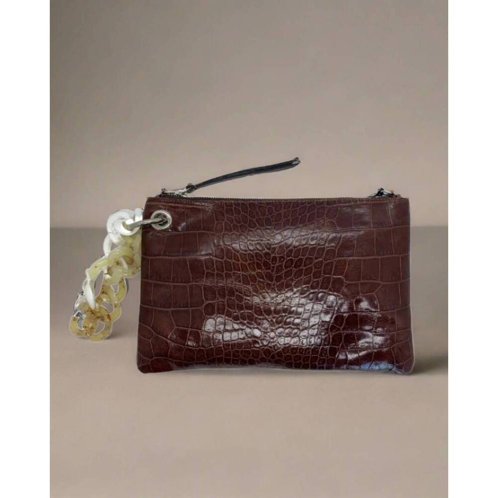 NEW BERGE women's armonia wristlet in cognac